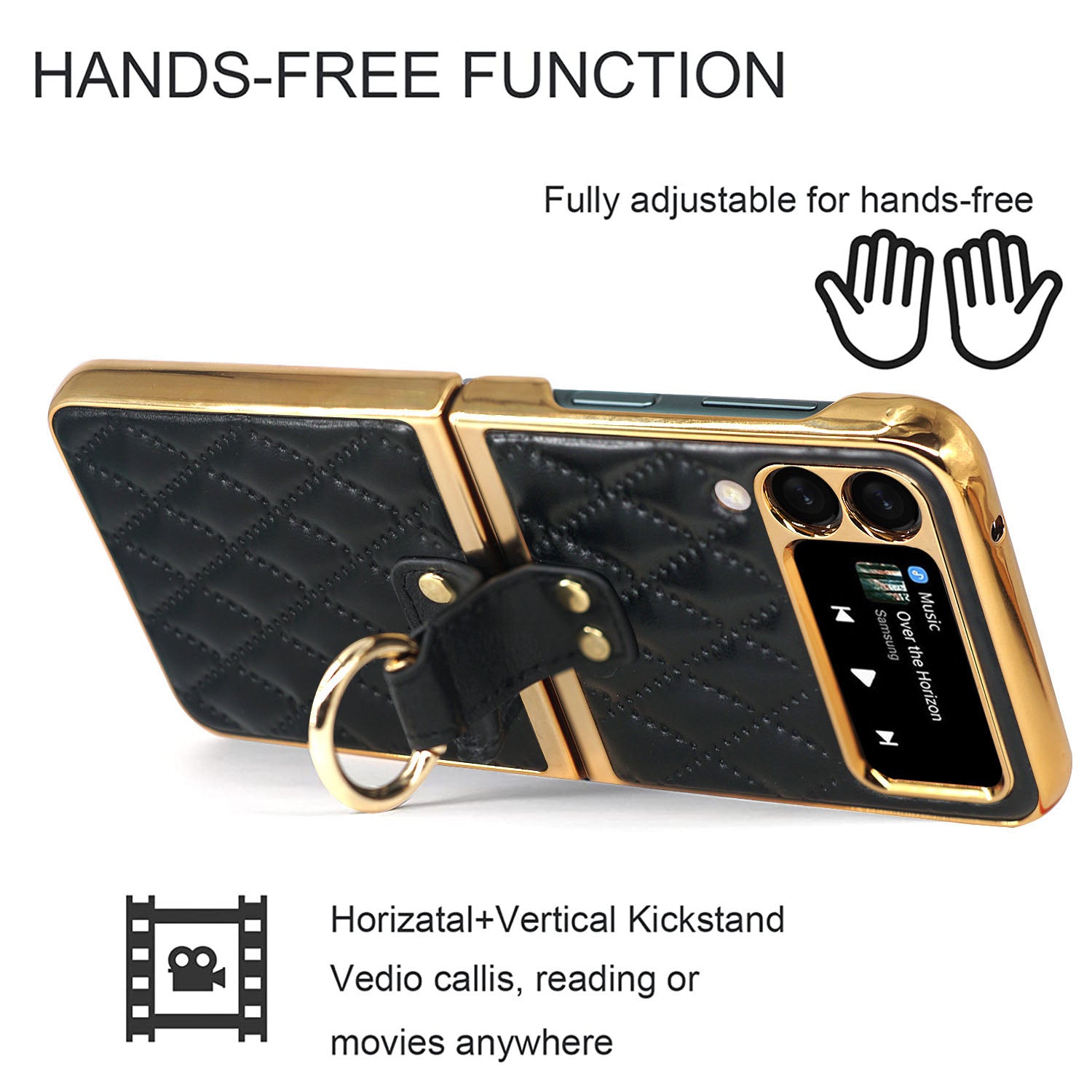 Electorplated Leather Soft Shell For Samsung Galaxy S23 Ultra Z Flip3/4 Fold3/4 Series - {{ shop_name}} varyfun