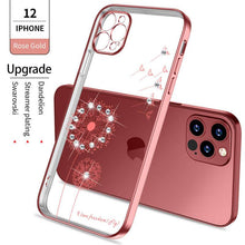 Load image into Gallery viewer, 2021 Dandelion Diamonds Electroplating Case For iPhone 12 Pro Max Mini 11 XS XR 7 8 Plus SE 2020 Cover - {{ shop_name}} varyfun
