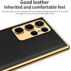 Electroplated Leather Case for Samsung Galaxy S23 S22 Ultra Plus - mycasety2023 Mycasety