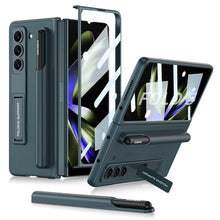 Load image into Gallery viewer, Samsung Galaxy Z Fold 5 Case with Front Screen Tempered Glass Protector &amp; Pen Slot &amp; Stylus - mycasety2023 Mycasety
