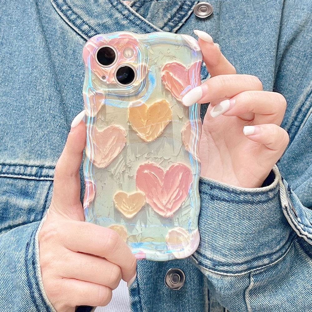 Oil painting heart iPhone case - {{ shop_name}} varyfun