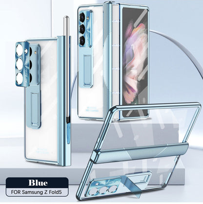 Magnetic Hinge Plating Case For Galaxy Z Fold5 Fold4 with Double Hinge Protector - mycasety2023 Mycasety