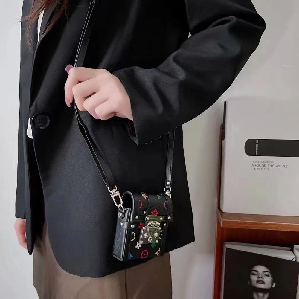 Luxury Leather Mini Phone Backpack Design For Samsung Galaxy Z Flip4 Flip3 5G - {{ shop_name}} varyfun