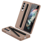 Luxury Leather Shockproof Pen Slot Case For Samsung Z Fold 3 5G - {{ shop_name}} varyfun
