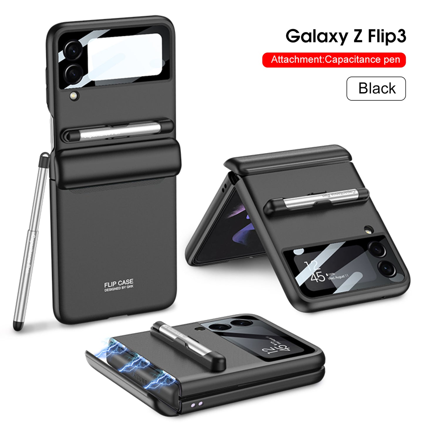 2022 Magnetic All-included Shockproof Plastic Hard Cover For Samsung Galaxy Z Flip 3 5G - {{ shop_name}} varyfun