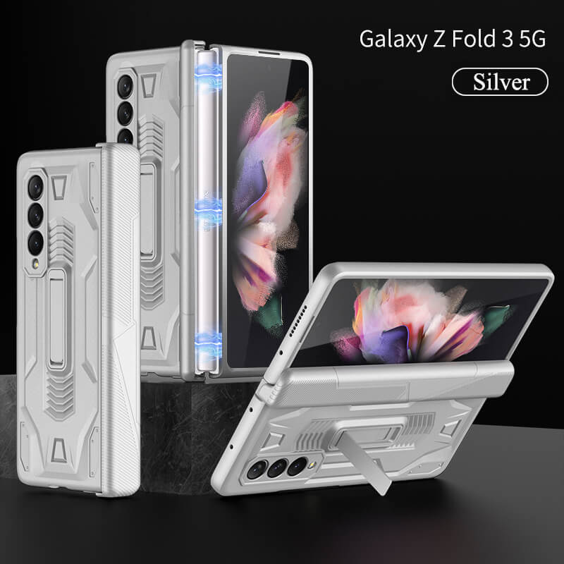 2022 Magnetic Armor All-included Hinge Holder Case For Samsung Galaxy Z Fold 3 5G - {{ shop_name}} varyfun