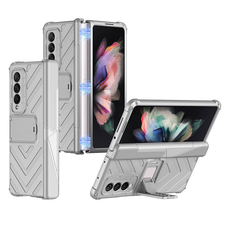 2022 Magnetic Armor All-included Protective Cover With Hinge Holder For Samsung Galaxy Z Fold 3 5G - {{ shop_name}} varyfun