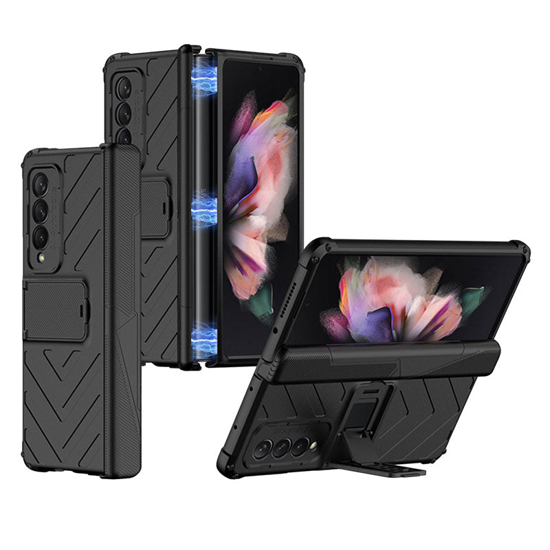2022 Magnetic Armor All-included Protective Cover With Hinge Holder For Samsung Galaxy Z Fold 3 5G - {{ shop_name}} varyfun