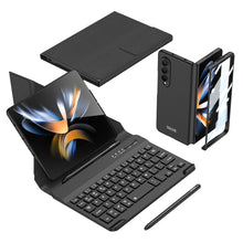 Load image into Gallery viewer, Bluetooth 3.0 Keyboard Magnetic Folding Bracket All-inclusive Leather Cover For Samsung Galaxy Z Fold3 Fold4 5G Come With keyboard+Holster Bracket+Phone Case+Capacitive Pen - {{ shop_name}} varyfun
