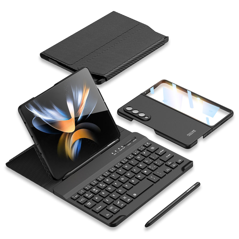 Bluetooth 3.0 Keyboard Magnetic All-inclusive Leather Cover For Samsung Galaxy Z Fold3 Fold4 5G Come With keyboard+Holster Bracket+Phone Case+Capacitive Pen - {{ shop_name}} EasyOutdoor