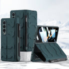 Leather Pen Holder Armor Case with Screen Protector For Samsung Galaxy Z Fold4 Fold5 5G - varyfun