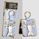 Luxury Elk Stand Samsung Galaxy Z Flip4 5G Phone Case - mycasety2023 Mycasety