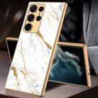 Luxury Plating Anti-knock Protection Tempered Glass Case For Samsung Galaxy S21 S22 S23 Plus Ultra - {{ shop_name}} varyfun