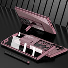 Magnetic Bracket Electroplated Soft Clear Phone Case For Samsung Galaxy S22 S23 Ultra - {{ shop_name}} varyfun