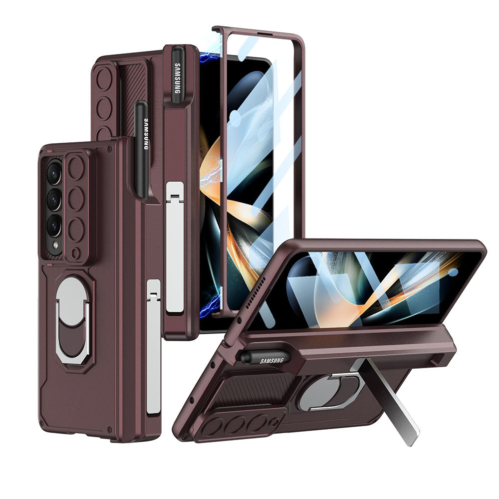 Magnetic Folding Armor Protective Case For Samsung Galaxy Z Fold 4 5G With Back Screen Protector - {{ shop_name}} varyfun