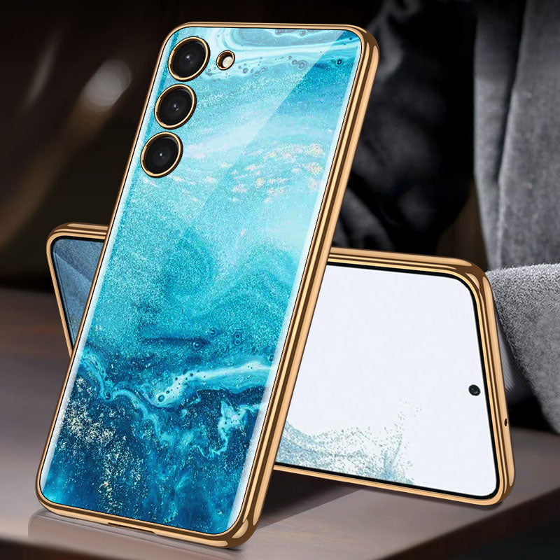 Luxury Plating Anti-knock Protection Tempered Glass Case For Samsung Galaxy S21 S22 S23 Plus Ultra - {{ shop_name}} varyfun