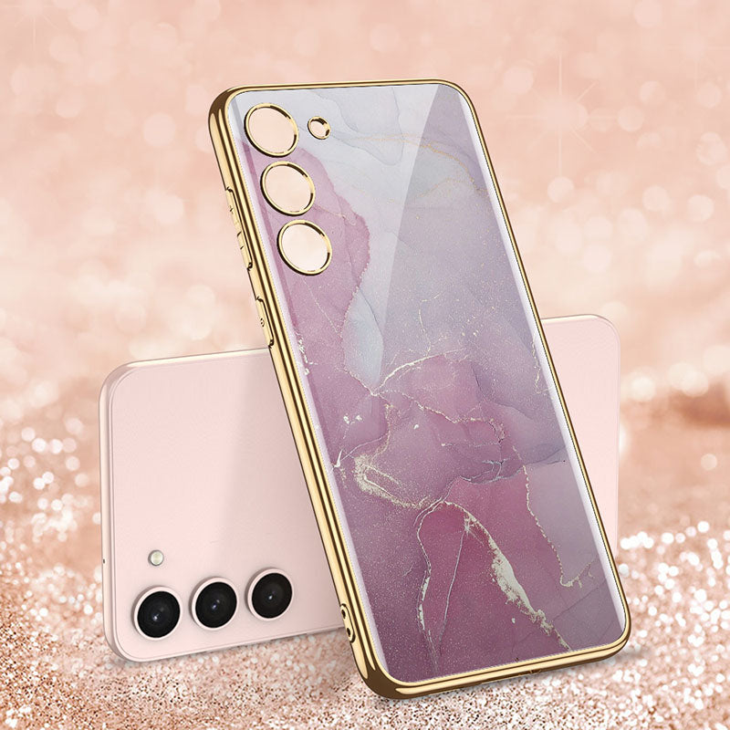 Luxury Plating Anti-knock Protection Tempered Glass Case For Samsung Galaxy S21 S22 S23 Plus Ultra - {{ shop_name}} varyfun