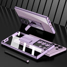 Magnetic Bracket Electroplated Soft Clear Phone Case For Samsung Galaxy S22 S23 Ultra - {{ shop_name}} varyfun