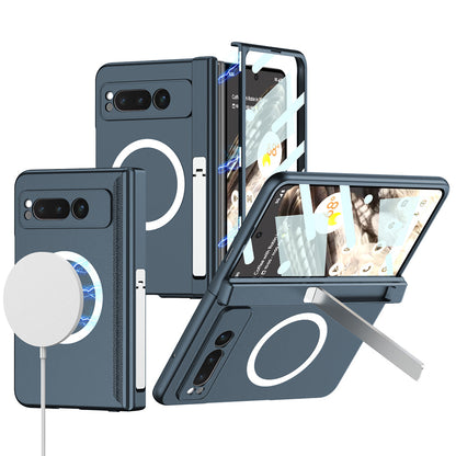Magnetic Magsafe All-inclusive Invisible Bracket Phone Case For Google Pixel Fold With Back Screen Protector