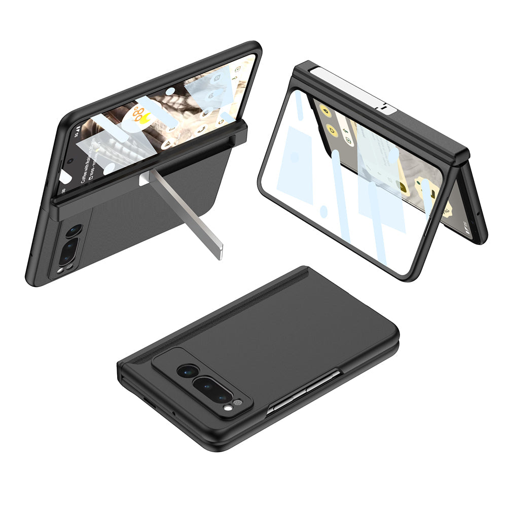 Magnetic All-inclusive Case With Tempered Film For Google Pixel Fold With Damped Folding Bracket
