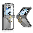 Soft Clear Airbag Ring Hinge Phone Case For Samsung Galaxy Z Flip5 Flip4 Flip3 - mycasety2023 Mycasety