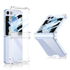 Soft Clear Airbag Ring Hinge Phone Case For Samsung Galaxy Z Flip5 Flip4 Flip3 - mycasety2023 Mycasety
