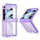 Soft Clear Airbag Ring Hinge Phone Case For Samsung Galaxy Z Flip5 Flip4 Flip3 - mycasety2023 Mycasety