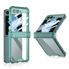 Soft Clear Airbag Ring Hinge Phone Case For Samsung Galaxy Z Flip5 Flip4 Flip3 - mycasety2023 Mycasety