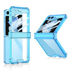 Soft Clear Airbag Ring Hinge Phone Case For Samsung Galaxy Z Flip5 Flip4 Flip3 - mycasety2023 Mycasety