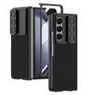 Leather All-inclusive Lens Slide Protector Phone Case With Back Screen Protector For Samsung Galaxy Z Fold 5/4/3 5G - mycasety2023 Mycasety