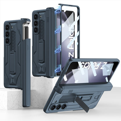 Armor All-included Magnetic Hinge Slide Pen Case Holder Phone Case With Back Screen Protector For Samsung Galaxy Z Fold3 Fold4 Fold5 - mycasety2023 Mycasety