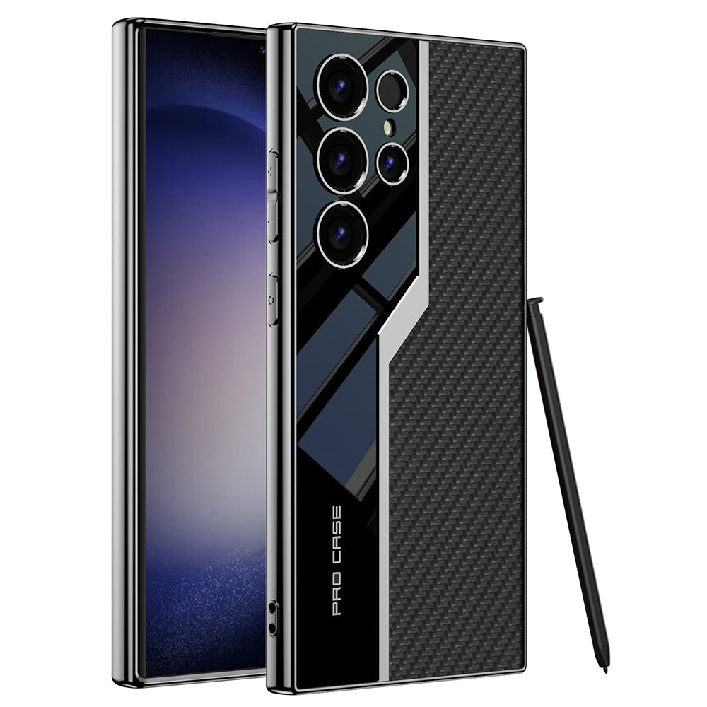 Electroplated Leather Anti-fall Protective Phone Case For Samsung Galaxy S24 S23 Ultra Plus - {{ shop_name}} varyfun