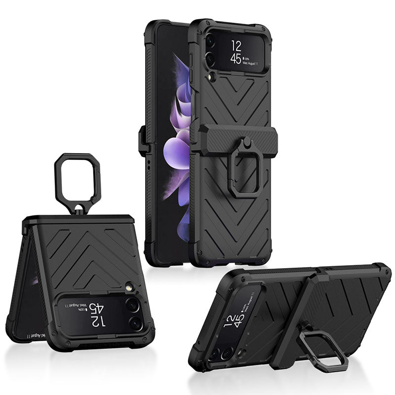 Magnetic Armor Ring Holder Case For Samsung Galaxy Z Flip3 5G - {{ shop_name}} Dealggo.com