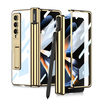 Galaxy Z Fold4 Fold3 | Magnetic Pen Holder Folding Bracket shell Privacy Film Integration Case - {{ shop_name}} Dealggo.com