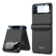 Load image into Gallery viewer, Magnetic Samsung Galaxy Z Flip5 Flip4 Flip3 Hinge Full Coverage Phone Case with Front Screen Tempered Glass Protector
