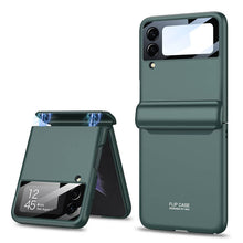 Load image into Gallery viewer, Magnetic Samsung Galaxy Z Flip5 Flip4 Flip3 Hinge Full Coverage Phone Case with Front Screen Tempered Glass Protector
