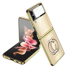 Luxury Perfume Plating Frame Anti-knock Protection Glass Case For Samsung Galaxy Z Flip3 - {{ shop_name}} varyfun