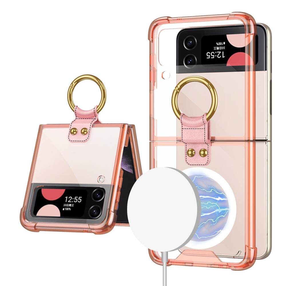 Galaxy Z Flip3 Flip4 Magnetic MagSafe Airbag Anti-fall Wireless Charging Phone Case - {{ shop_name}} Dealggo.com