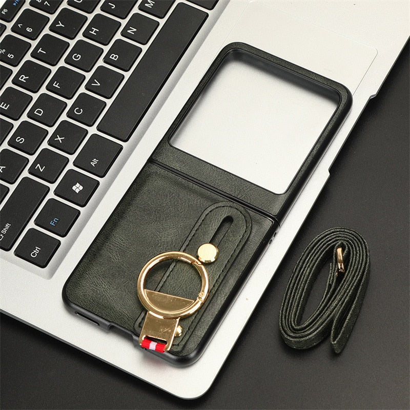 Motorola Razr 40 Ultra New Anti-Shock Business Leather Wristband Cover Case - mycasety2023 Mycasety