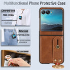 Motorola Razr 40 Ultra New Anti-Shock Business Leather Wristband Cover Case - mycasety2023 Mycasety