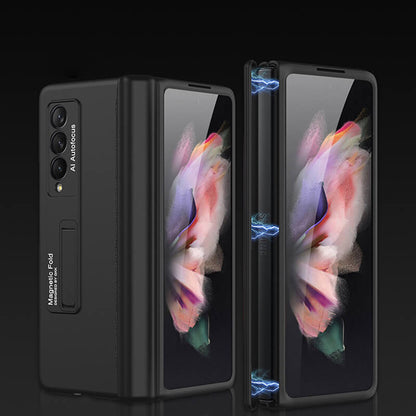 2022 Magnetic Frame Plastic Stand All-included Case For Samsung Galaxy Z Fold 3 5G - {{ shop_name}} varyfun