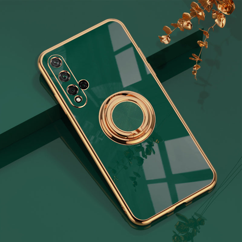 Luxury Plating Silicone Case For Huawei P30 Pro P20 Mate 20 P30Pro Honor 20 30 Pro Phone Stand Ring Holder Full Cover - {{ shop_name}} varyfun