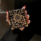 Luxury Leopard Pattern Stripe Glitter Gold Square Case For Samsung Galaxy Z Flip4 Flip3 5G - {{ shop_name}} pphonecover