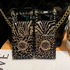 Luxury Leopard Pattern Stripe Glitter Gold Square Case For Samsung Galaxy Z Flip4 Flip3 5G - {{ shop_name}} pphonecover