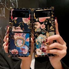 Load image into Gallery viewer, Stylish French Style Flower Ring Phone Case for Samsung Galaxy Z Flip4 Flip3 5G - {{ shop_name}} pphonecover
