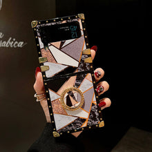 Load image into Gallery viewer, Luxury Rhombus Pattern Ring Holder Protective Case For Samsung Galaxy Z Flip4 Flip3 5G - {{ shop_name}} pphonecover
