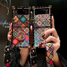 Load image into Gallery viewer, Retro Boho Style Ring Case With Lanyard for Samsung Galaxy Z Flip3 Flip4 5G - {{ shop_name}} pphonecover
