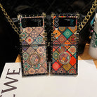 Retro Boho Style Ring Case With Lanyard for Samsung Galaxy Z Flip3 Flip4 5G - {{ shop_name}} pphonecover
