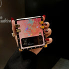 Luxury Laser Marble Pattern Ring Holder Protective Case For Samsung Galaxy Z Flip4 Flip3 5G - {{ shop_name}} pphonecover