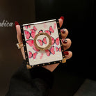 Luxury Butterfly Pattern Ring Holder Protective Case For Samsung Galaxy Z Flip4 Flip3 5G - {{ shop_name}} pphonecover